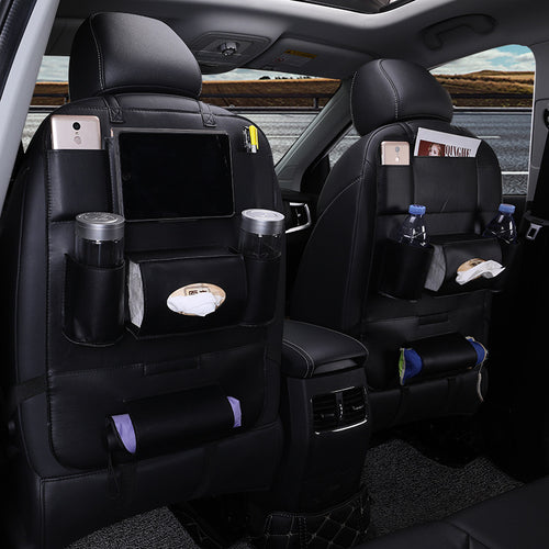 Car Interior Supplies Multifunctional Seat Back Leather Folding - IceAndFire